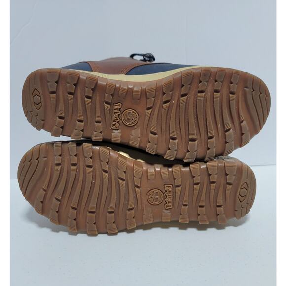 TIMBERLAND Mt Hayes Womens Brown Waterproof Leather Chukka Boots Sz 9 Navy Blue - Picture 11 of 12